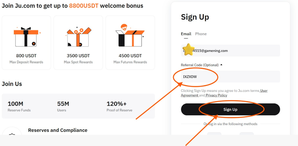 Ju.com Referral Code